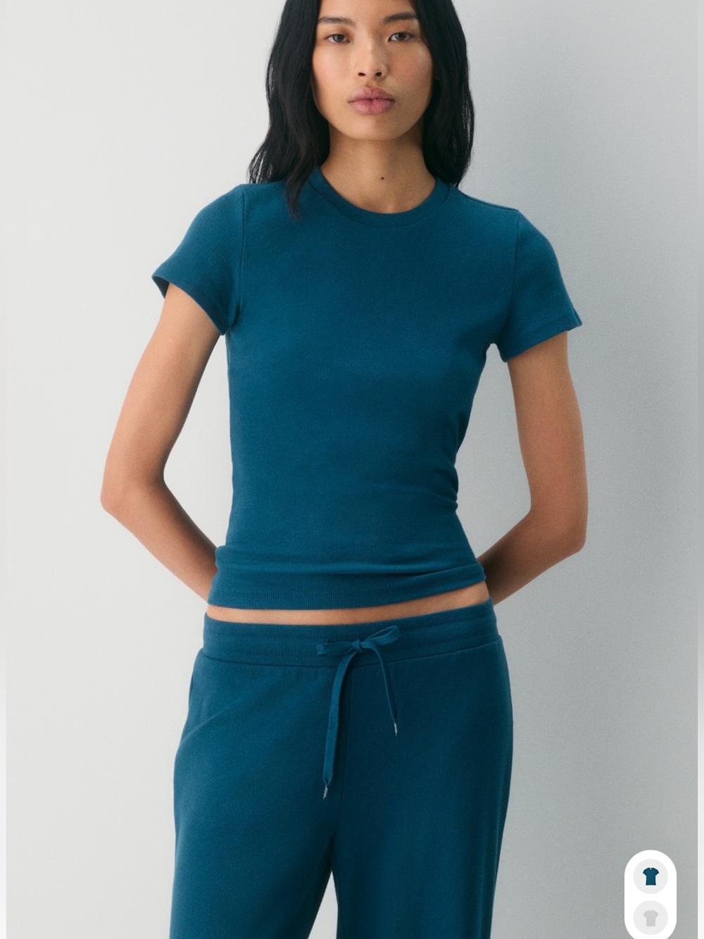 HomeStretch Tune Rib T-Shirt - Nocturnal Blue